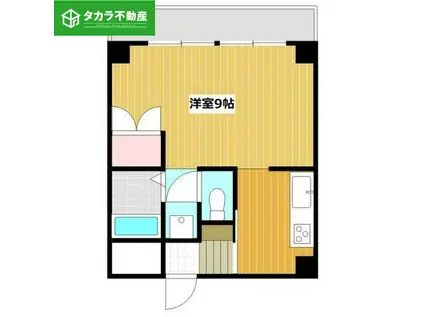 スターダスト中島(1K/3階)の間取り写真