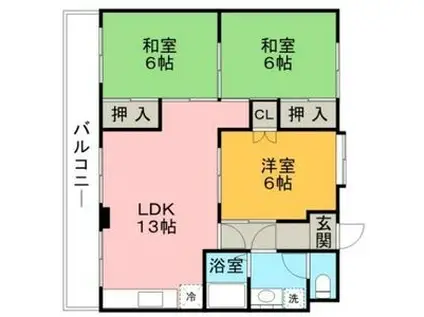 サンストリート松降(4DK/1階)の間取り写真