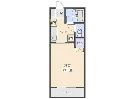 IJハウス観音(1K/1階)の間取り写真