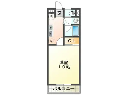 ブルームメゾン(1K/2階)の間取り写真