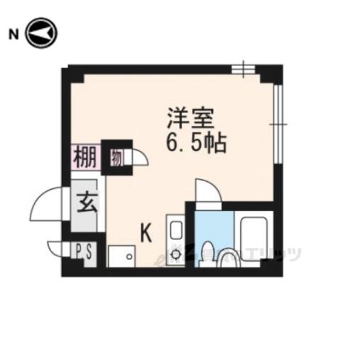 デュ北白川(ワンルーム/3階)の間取り写真