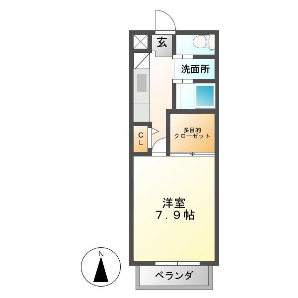 MIYAVI(1K/1階)の間取り写真