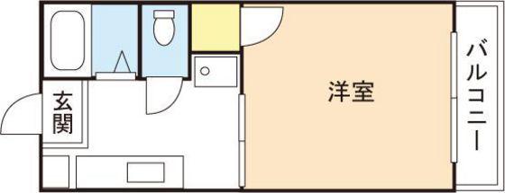 アサヒハイツ(1K/1階)の間取り写真