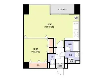 K-CRAFT UMEDA108(1LDK/8階)の間取り写真