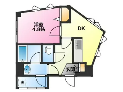 木月1丁目石井ビル(1DK/3階)の間取り写真