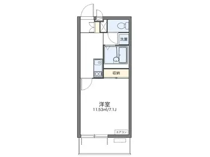 レオネクストガーデン羽根木(1K/2階)の間取り写真