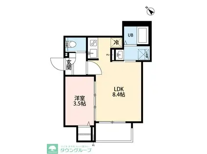 ROBOT HOME 東所沢II(1LDK/1階)の間取り写真