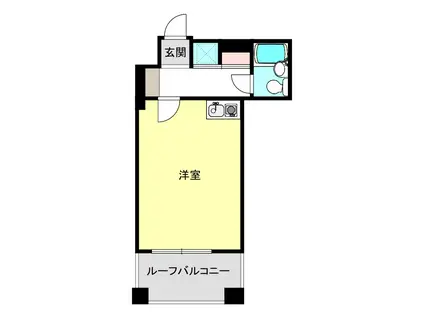 ダイアパレスグランデージ大倉山弐番館(ワンルーム/2階)の間取り写真