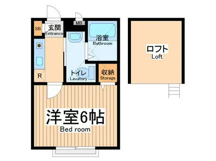 ブラウァーベルク(1K/2階)の間取り写真