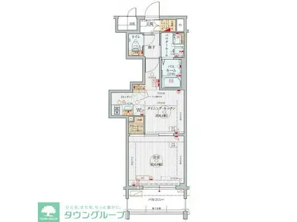 エステムプラザ名古屋駅前プライムタワー(1DK/9階)の間取り写真