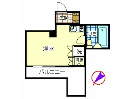 ライオンズマンションK.I 横須賀中央(ワンルーム/6階)の間取り写真