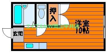 シャンテ操山(1K/2階)の間取り写真