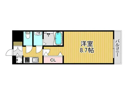 JT大阪ウエスト(1K/4階)の間取り写真