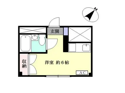 キャトルセゾン石神井(ワンルーム/1階)の間取り写真