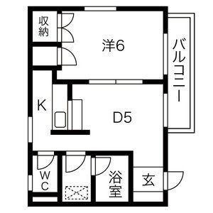 DUKE向台(1DK/3階)の間取り写真