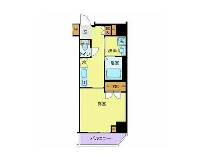 ARKMARK等々力(1K/3階)の間取り写真