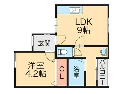 グリーンホームズIII(1LDK/1階)の間取り写真