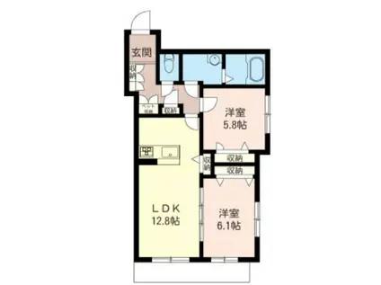 ガーデンフォレスト(2LDK/1階)の間取り写真