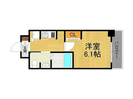 エスリード西宮北口第2(1K/7階)の間取り写真