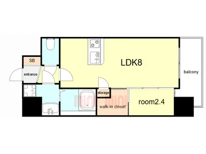 セレニテ神戸西エクラ(1LDK/13階)の間取り写真