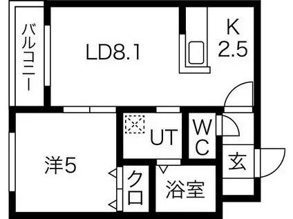 MTガーデンイースト(1LDK/1階)の間取り写真