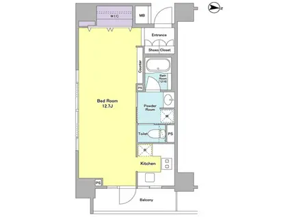 CASSIA両国 CASSIA両国(ワンルーム/3階)の間取り写真