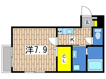 メルファ保土ヶ谷II(1K/1階)の間取り写真