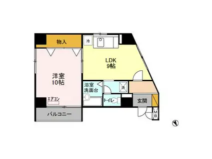 サンクレールコート(1LDK/7階)の間取り写真