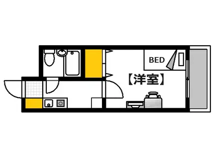 エイトバレー河原町(1K/4階)の間取り写真