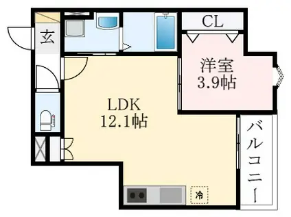 EIJU KOYAMA(1LDK/3階)の間取り写真