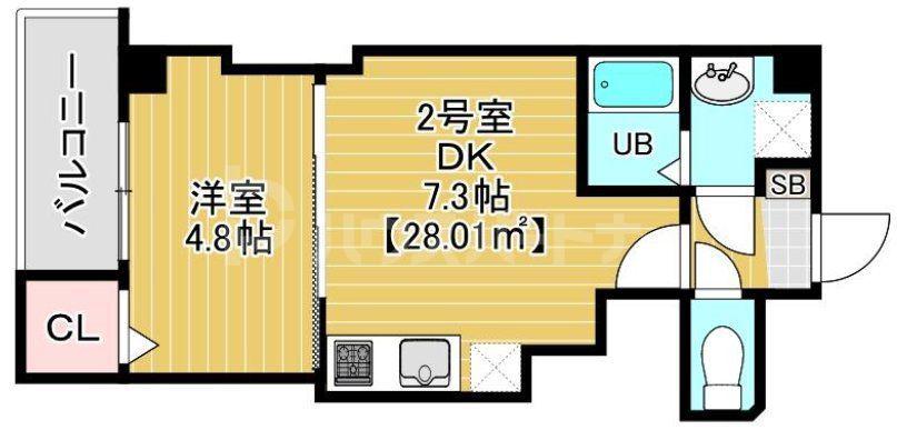 金太郎ヒルズ347(1DK/1階)の間取り写真