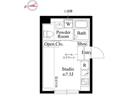 カーサグラッツェ新小岩(ワンルーム/5階)の間取り写真