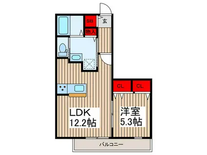 メゾンムラカミ(1LDK/3階)の間取り写真
