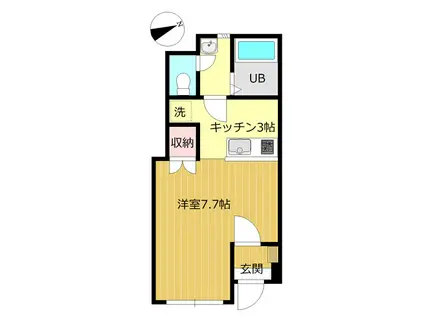 ラ・ベリテ(ワンルーム/1階)の間取り写真