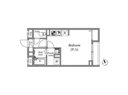 PASEO東武練馬(1K/4階)の間取り写真