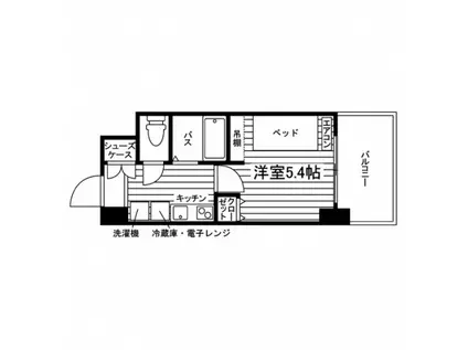 ラピーヌ近大前(1K/6階)の間取り写真