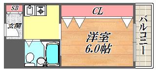 アートレジェンド(1K/3階)の間取り写真