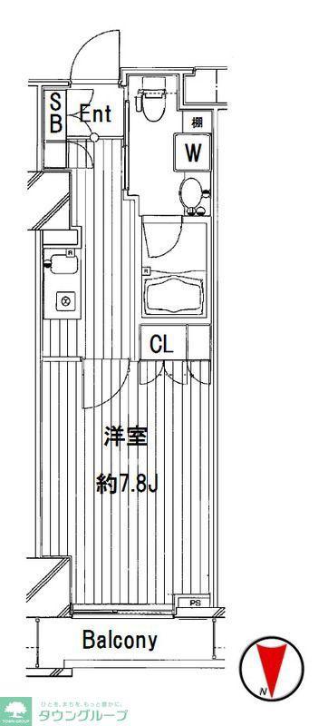 FEEL A渋谷(1K/8階)の間取り写真