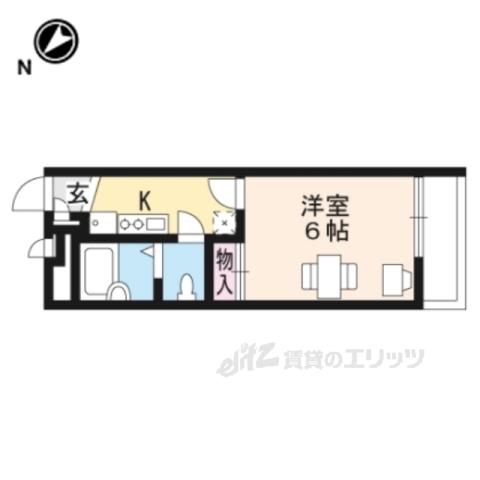 レオパレスグランヴィア東草津Ⅱ(1K/2階)の間取り写真