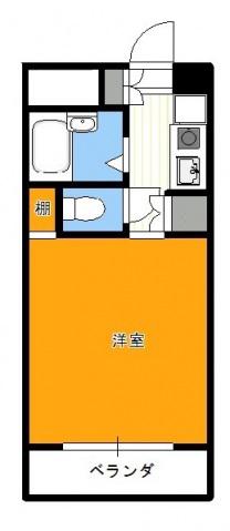 プラネットパーク牛田旭(1K/3階)の間取り写真