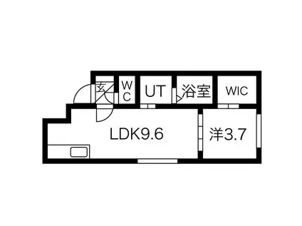 LUMINOUS平岸(1LDK/2階)の間取り写真