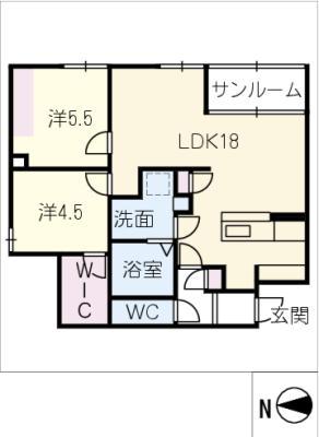 LA MAISON KAWASAKI(2LDK/2階)の間取り写真