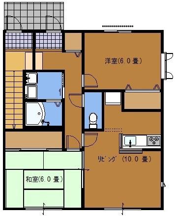 PINE HILL(2LDK/1階)の間取り写真