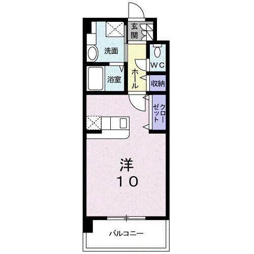 プリムローズ小坂(ワンルーム/3階)の間取り写真