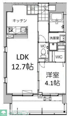 エスペランサマンション(1LDK/4階)の間取り写真
