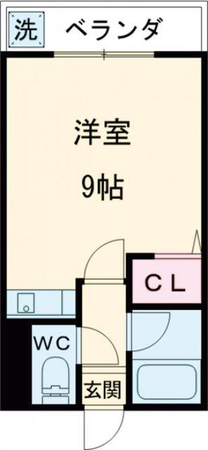 アップルハウス(ワンルーム/3階)の間取り写真