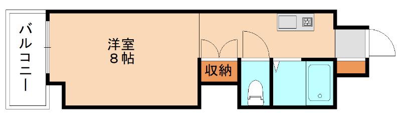PLUS HEART-JB(1DK/4階)の間取り写真