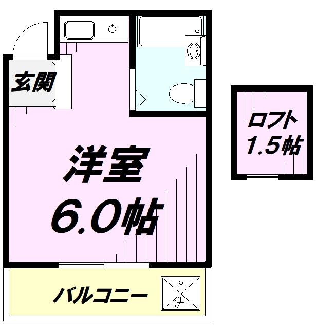リラヴィレッジ(ワンルーム/2階)の間取り写真