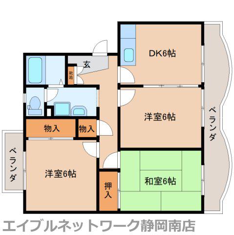 メゾンラフィネ(3DK/2階)の間取り写真
