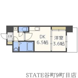 セレニテ北久宝寺(1LDK/8階)の間取り写真